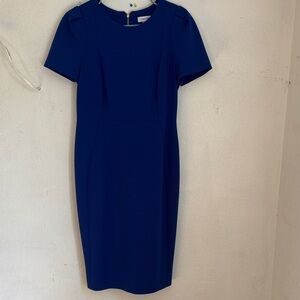 Calvin Klein Royal Blue Midi Dress size 8 pre-owned